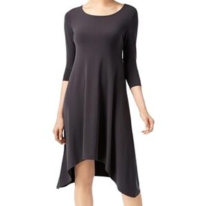 Alfani NWOT Asymmetric 3/4 Sleeve Jewel Neck Dress  (4)